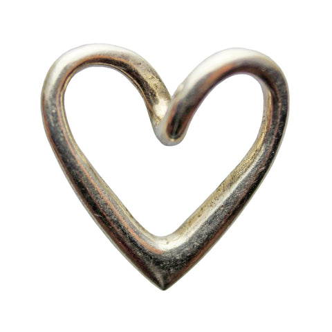Vintage Heart Pendant Sterling Silver