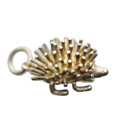 Vintage Hedgehog Pendant Sterling Silver