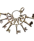 Vintage Keys Pendant Sterling Silver