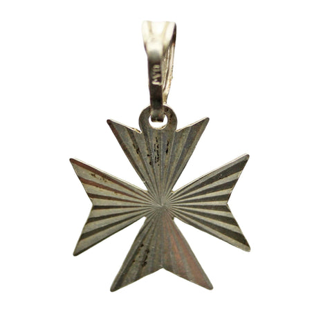 Vintage Malta Cross Pendant Sterling Silver