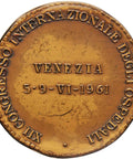 Vintage Medal 1961 Italy Venetian International congress of Hospitals Medallion Bronze