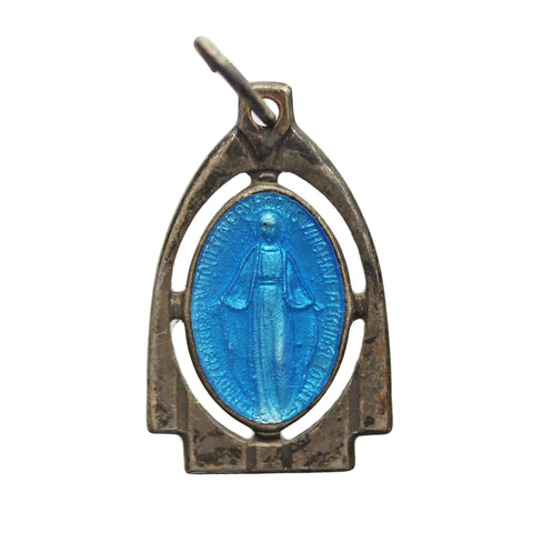 Vintage Medallion of Our Lady of Graces Virgin Mary