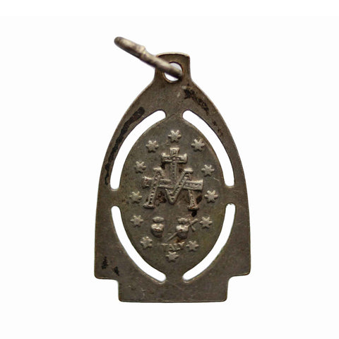 Vintage Medallion of Our Lady of Graces Virgin Mary