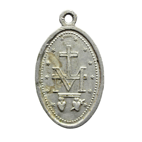 Vintage Medallion Virgin Mary Religious