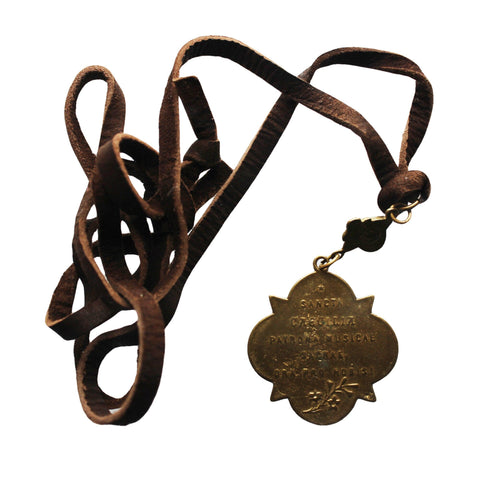 Vintage Saint Cecilia Patron of Musicians, Poets Necklace