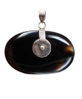 Vintage Silver and Black Stone Pendant