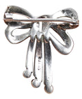 Vintage Silver Brooch Marcasite Bow