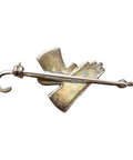 Vintage Silver Brooch Marcasite Gloves Hat and Walking Stick