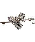 Vintage Silver Brooch Marcasite Gloves Hat and Walking Stick