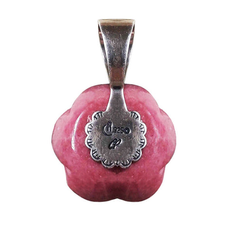 Vintage Silver Pendant Flowers Rose