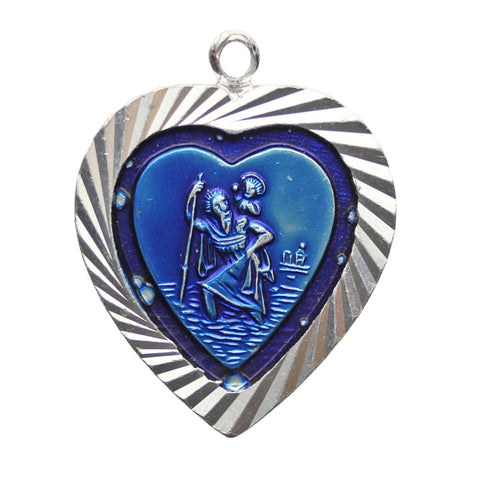 Vintage St Christopher Medallion Pendant