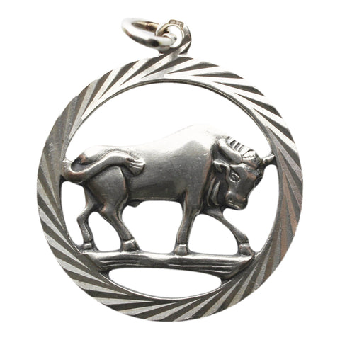 Vintage Taurus Zodiac Signs Pendant