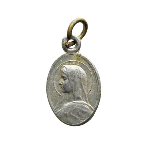 Vintage Virgin Mary Religious Medallion of Our Lady of Graces