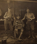WWI Royal Fusiliers Soldiers Playing Accordion Photo British Army Photography Military