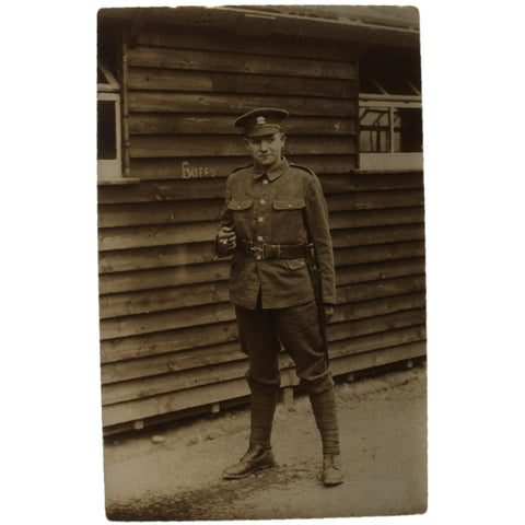 WWI The Buffs Royal East Kent Regiment Soldier Postcard