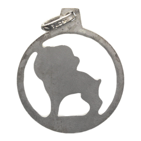 Zodiac Sign Aries Silver Pendant Vintage