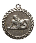 Zodiac Signs Aquarius Vintage Silver Pendant