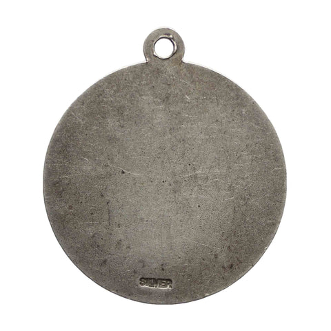 Zodiac Signs Aquarius Vintage Silver Pendant